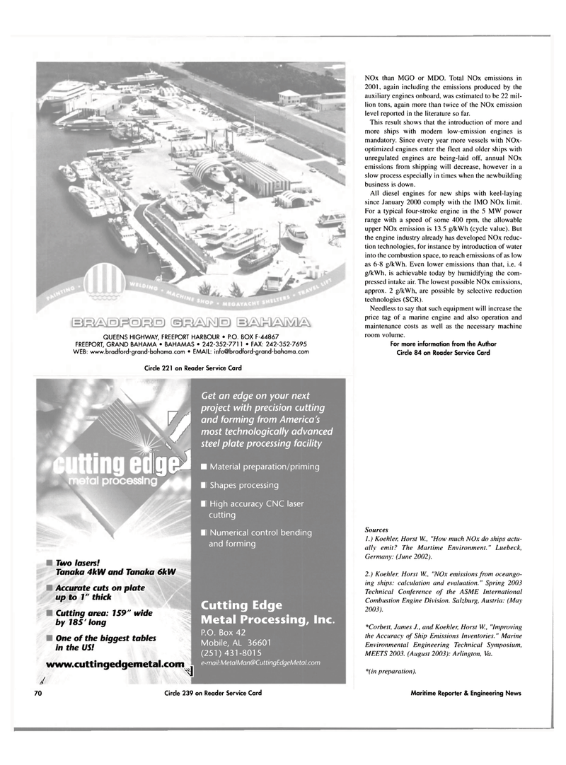 Maritime Reporter Magazine, page 70,  Jun 2003