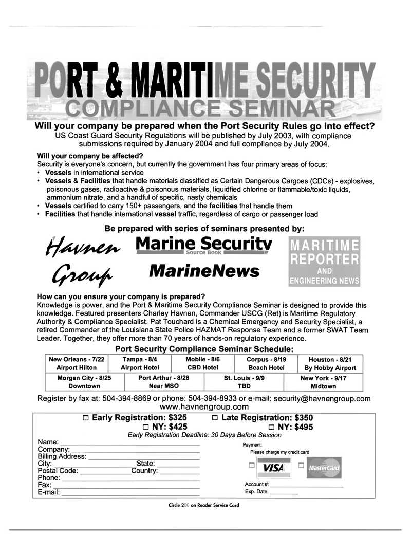 Maritime Reporter Magazine, page 82,  Jun 2003