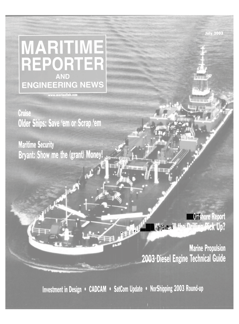 Maritime Reporter Magazine Cover Jul 2003 - 