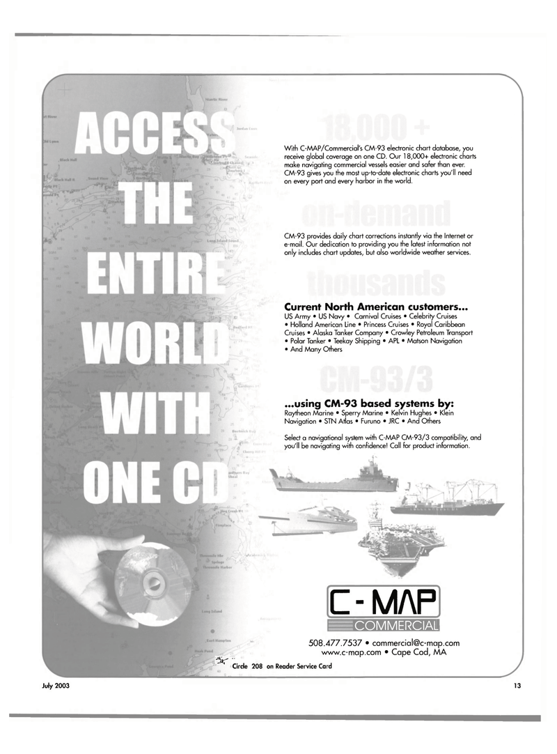 Maritime Reporter Magazine, page 13,  Jul 2003