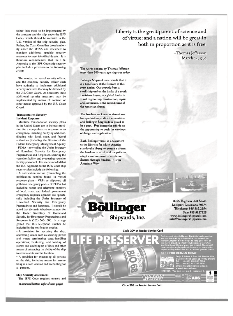 Maritime Reporter Magazine, page 15,  Aug 2003