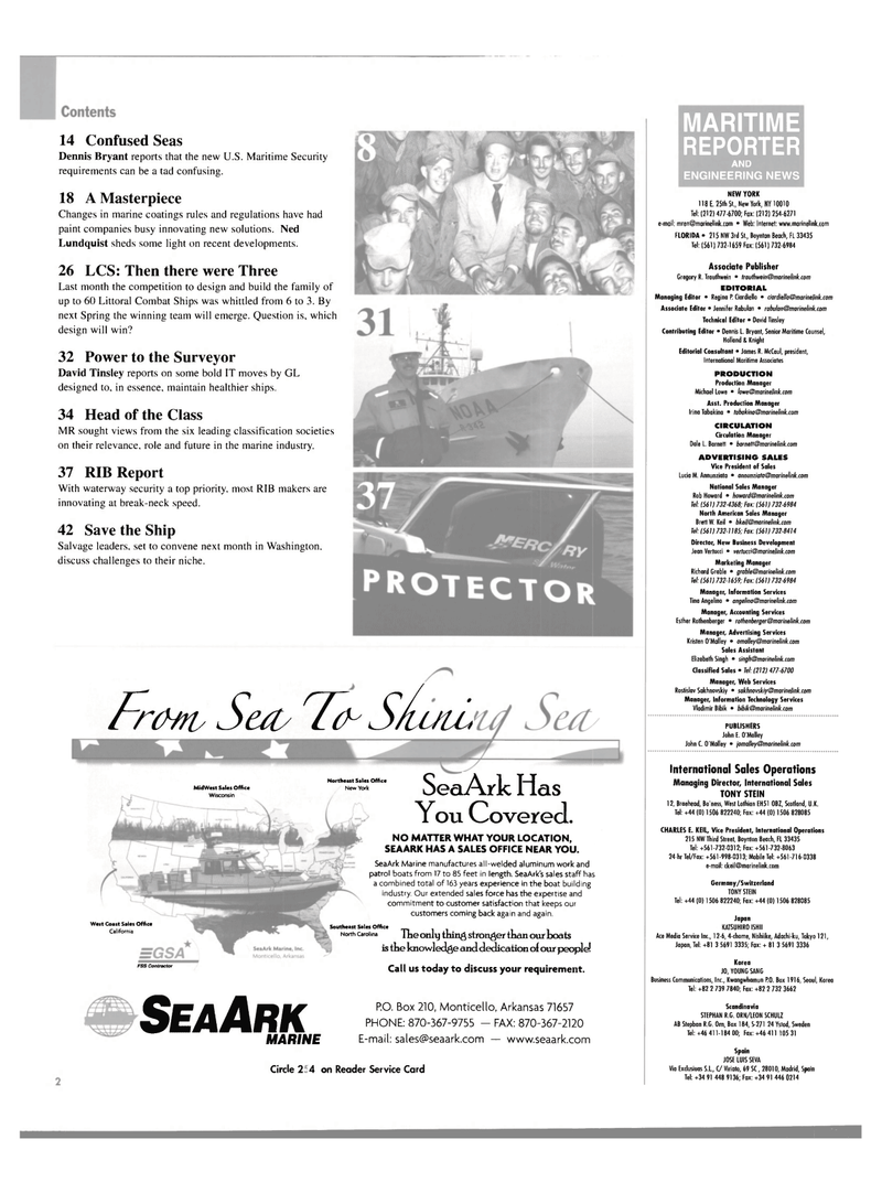 Maritime Reporter Magazine, page 2,  Aug 2003