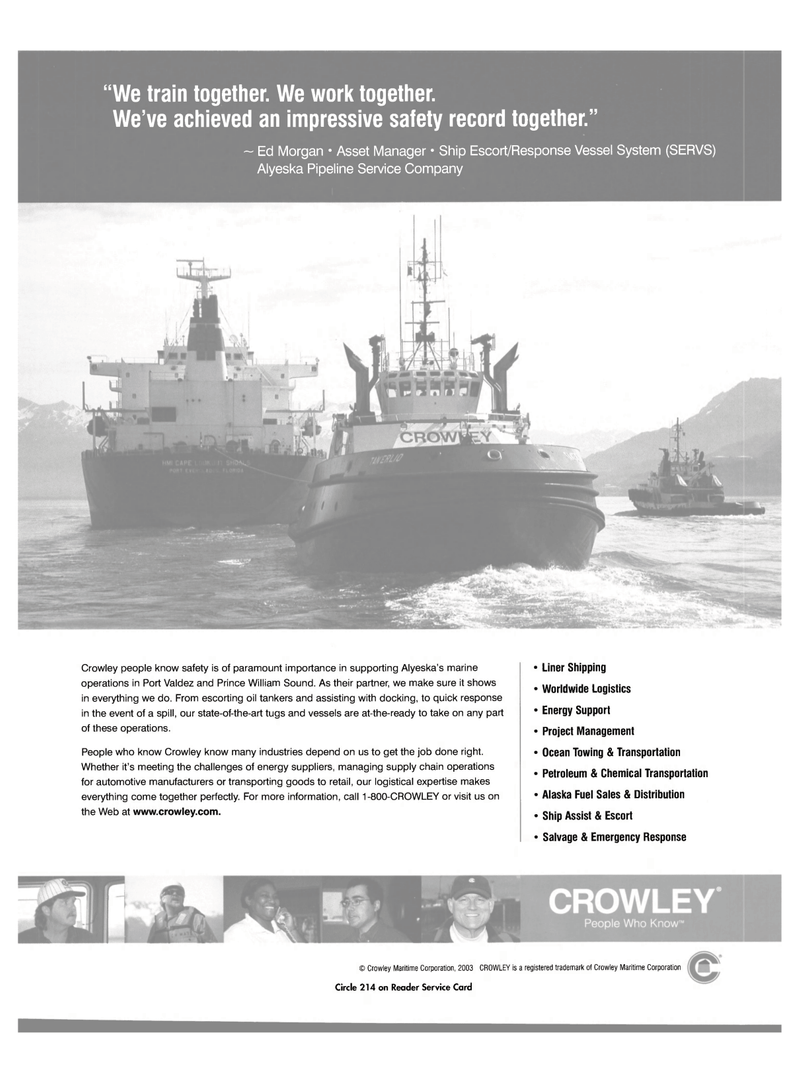 Maritime Reporter Magazine, page 5,  Aug 2003