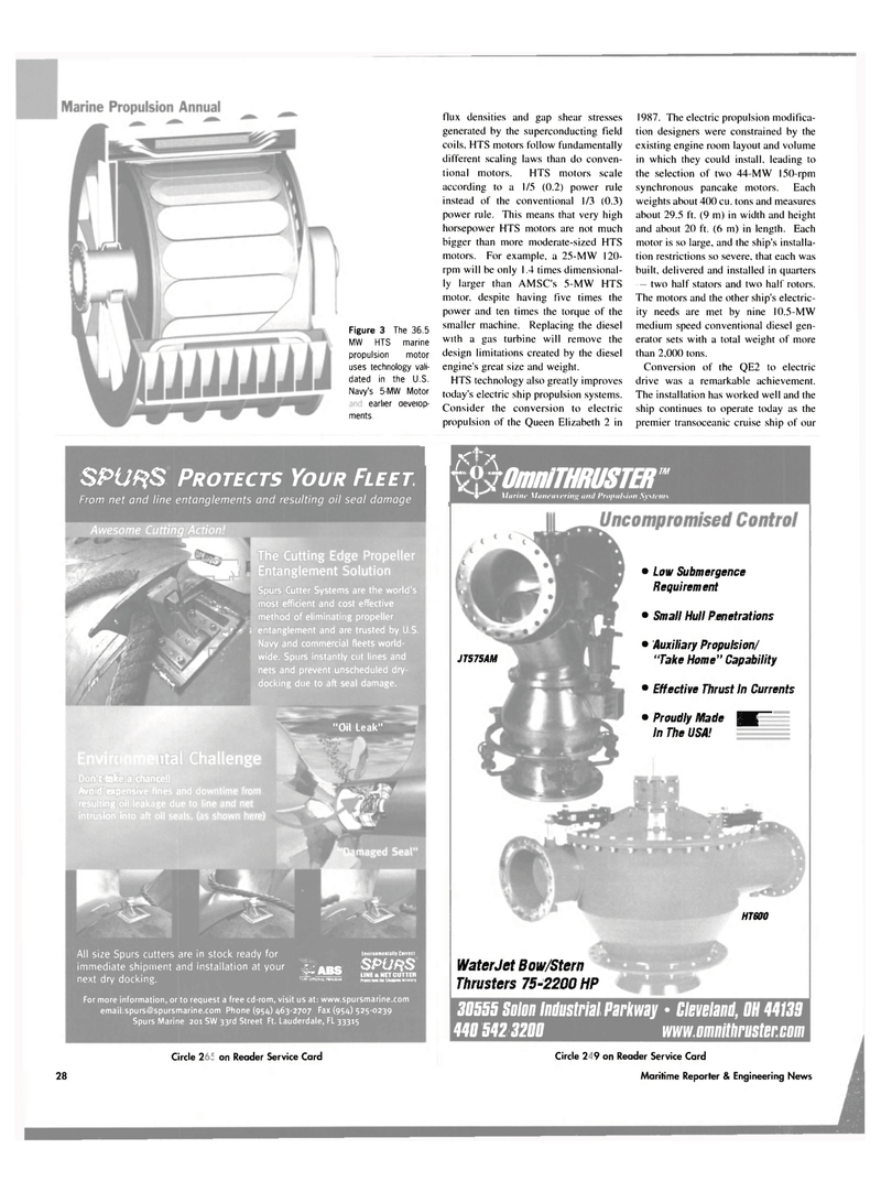 Maritime Reporter Magazine, page 28,  Sep 2003