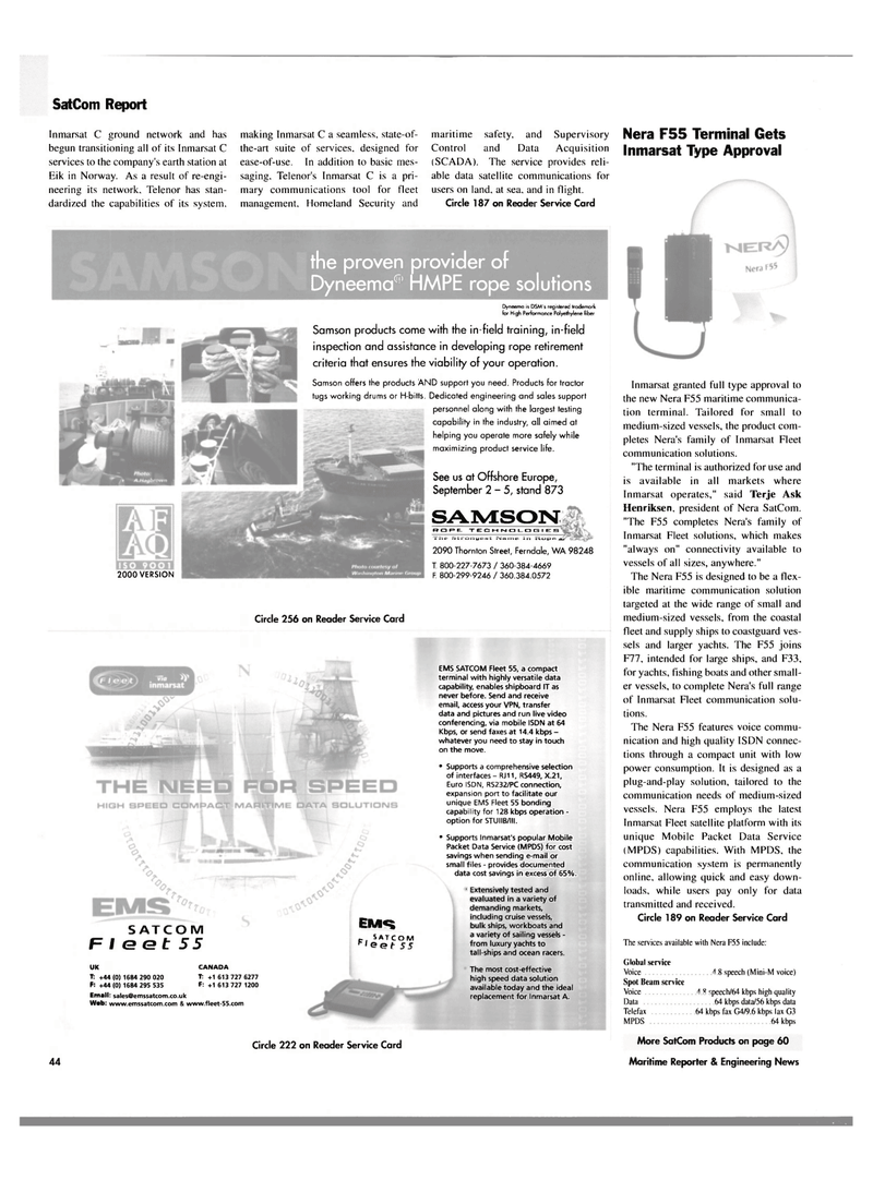 Maritime Reporter Magazine, page 44,  Sep 2003