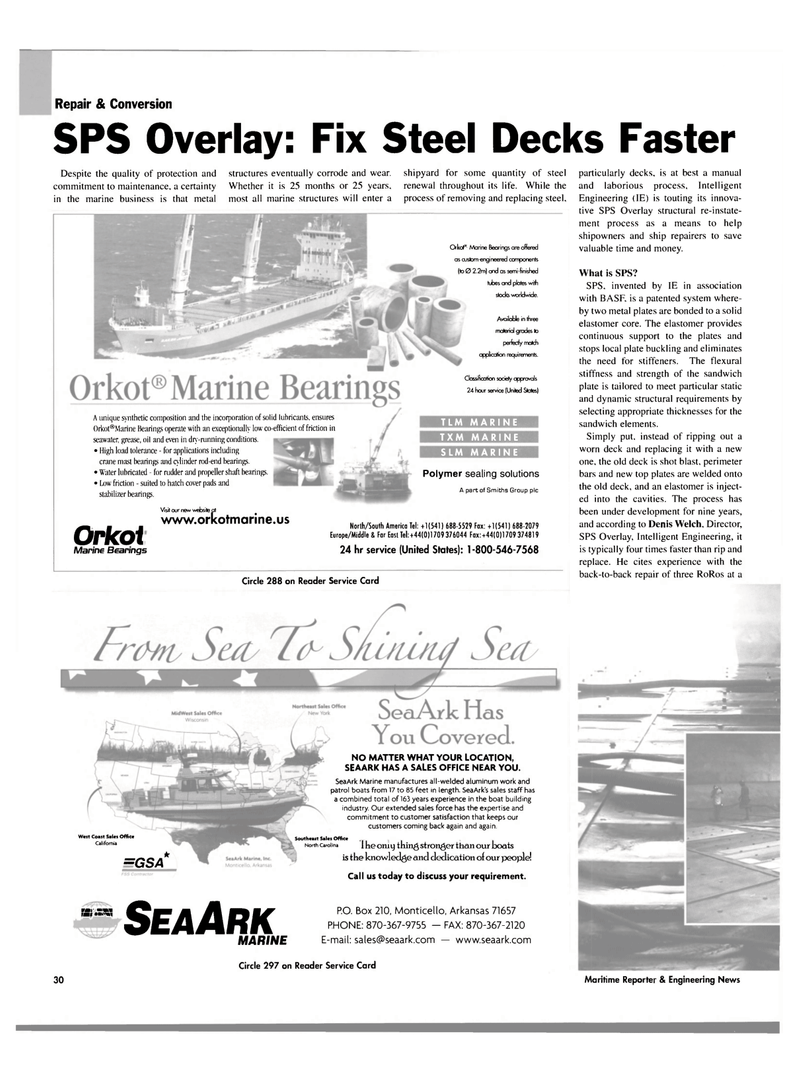 Maritime Reporter Magazine, page 32,  Oct 2003