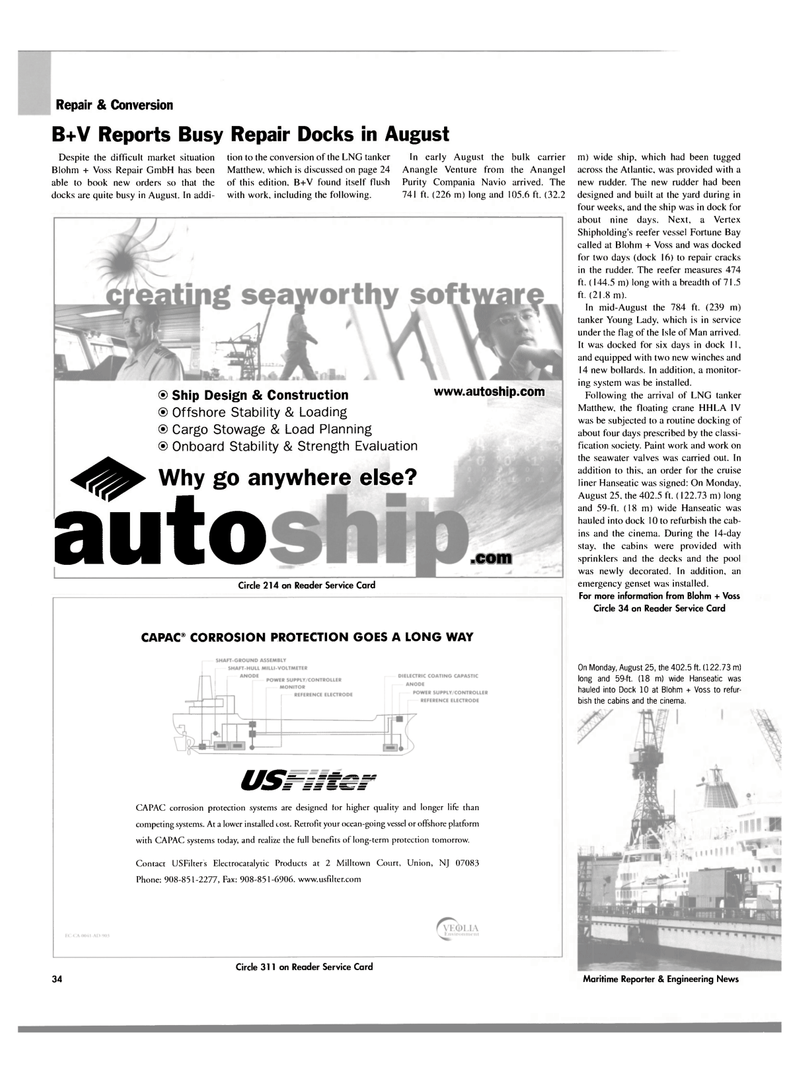 Maritime Reporter Magazine, page 36,  Oct 2003
