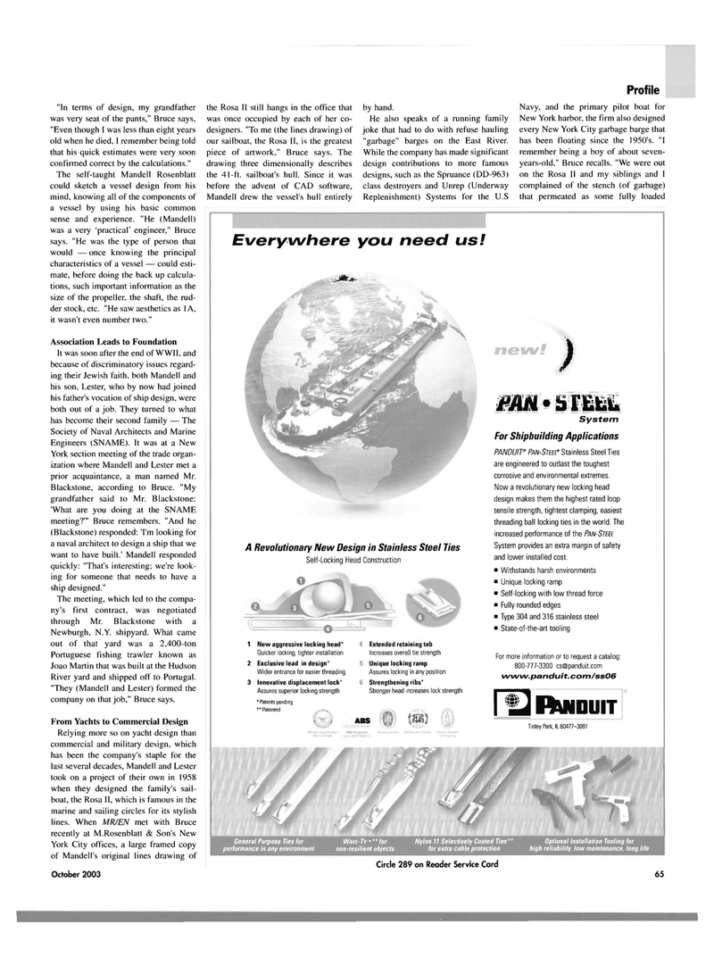Maritime Reporter Magazine, page 67,  Oct 2003