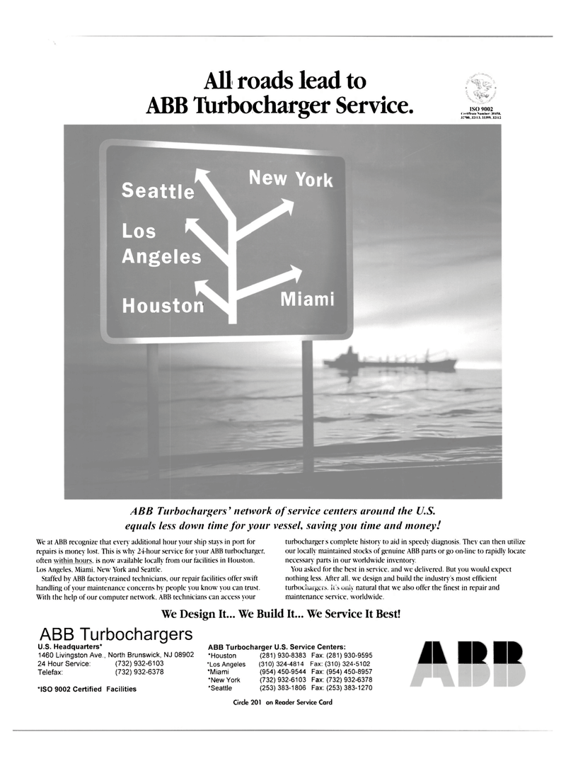 Maritime Reporter Magazine, page 4th Cover,  Nov 2003
