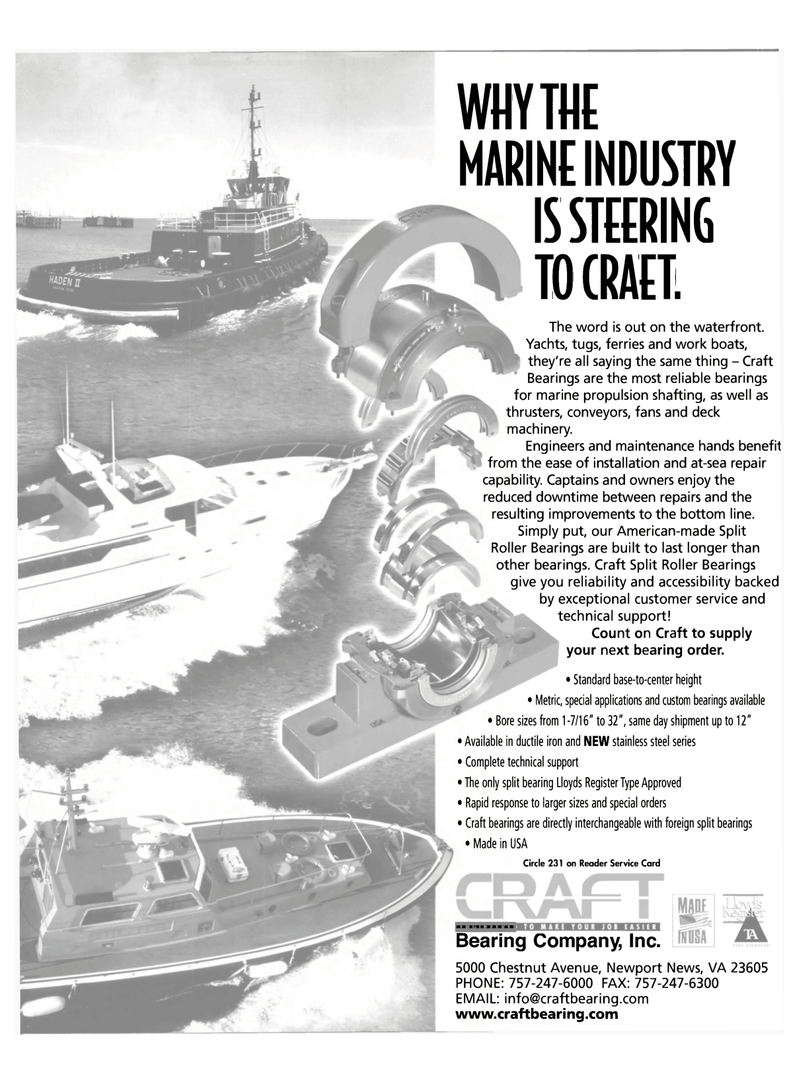 Maritime Reporter Magazine, page 2nd Cover,  Nov 2003