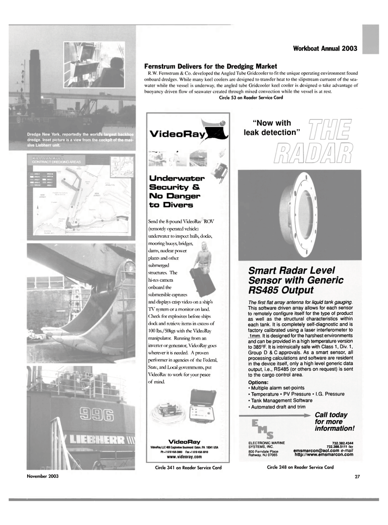 Maritime Reporter Magazine, page 27,  Nov 2003