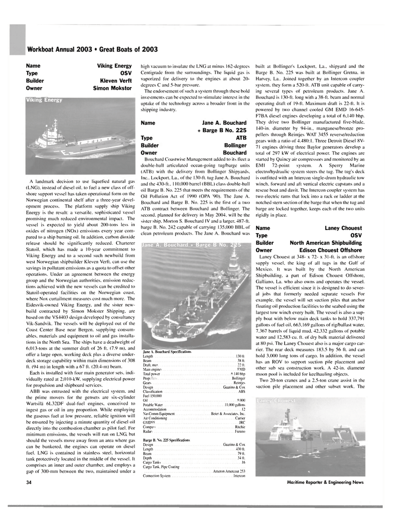 Maritime Reporter Magazine, page 34,  Nov 2003