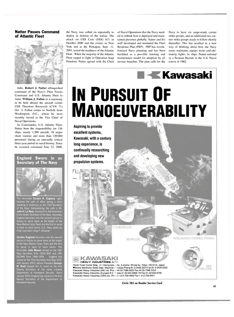 Maritime Reporter Magazine, page 42,  Nov 2003