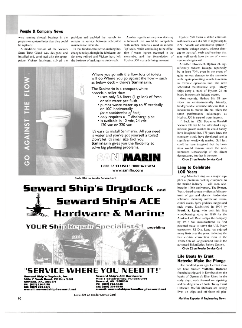 Maritime Reporter Magazine, page 93,  Nov 2003
