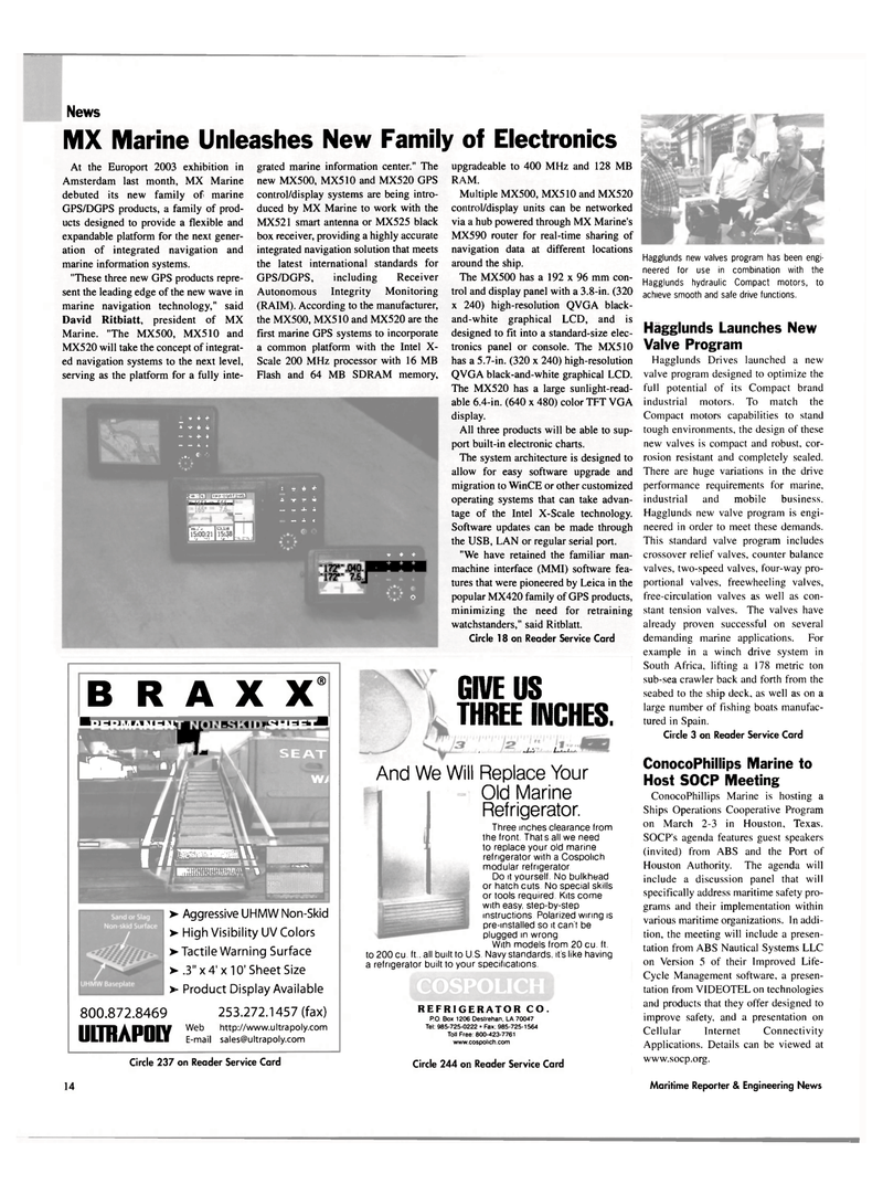 Maritime Reporter Magazine, page 16,  Dec 2003