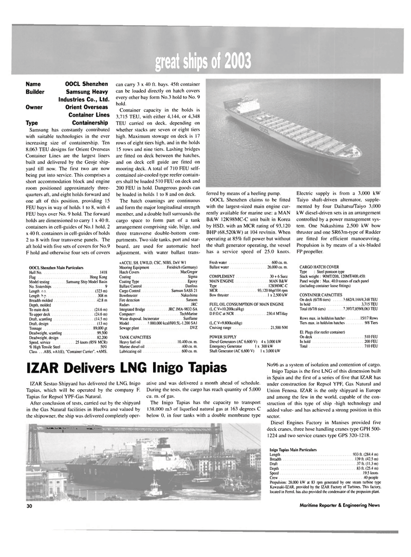 Maritime Reporter Magazine, page 32,  Dec 2003