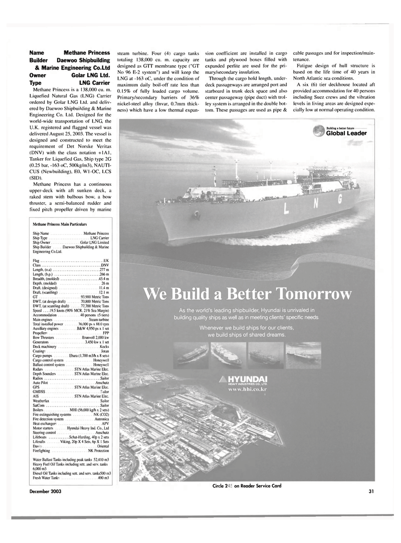 Maritime Reporter Magazine, page 33,  Dec 2003