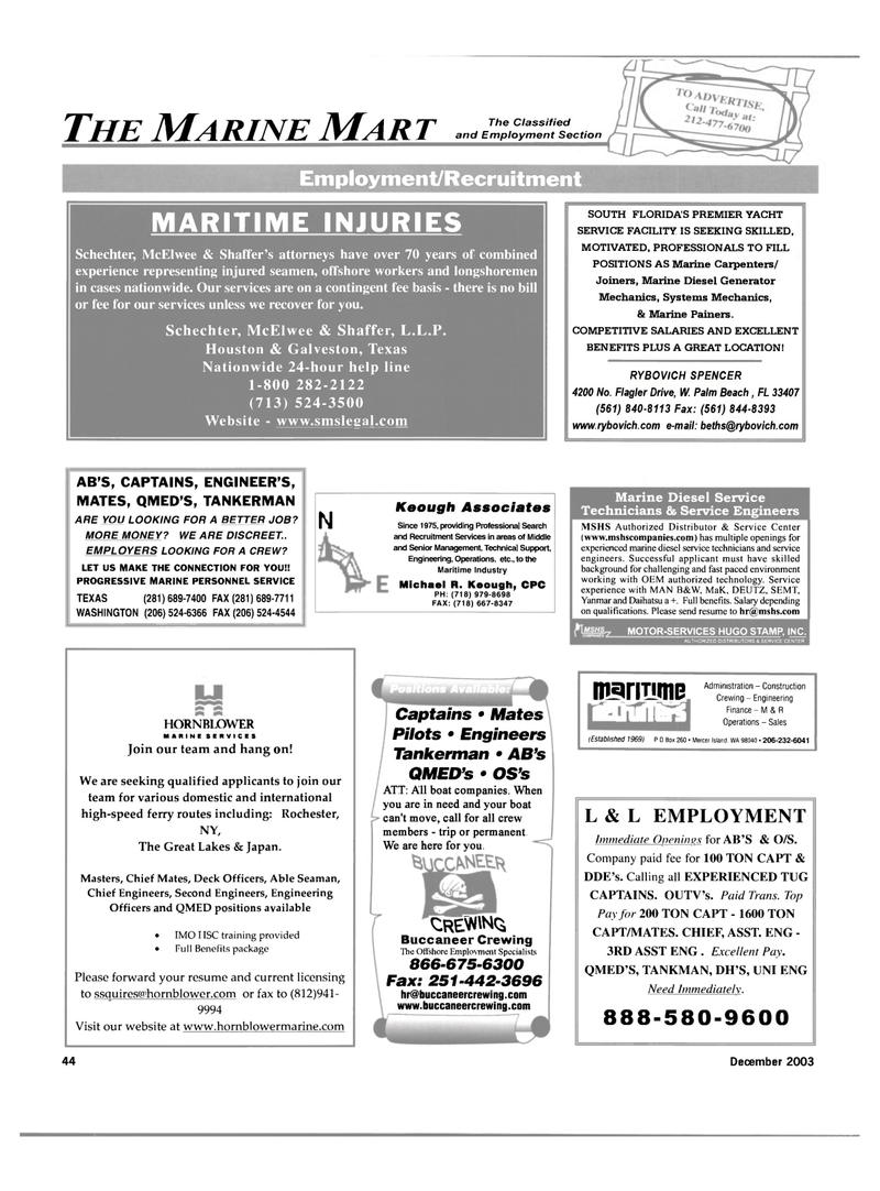 Maritime Reporter Magazine, page 46,  Dec 2003