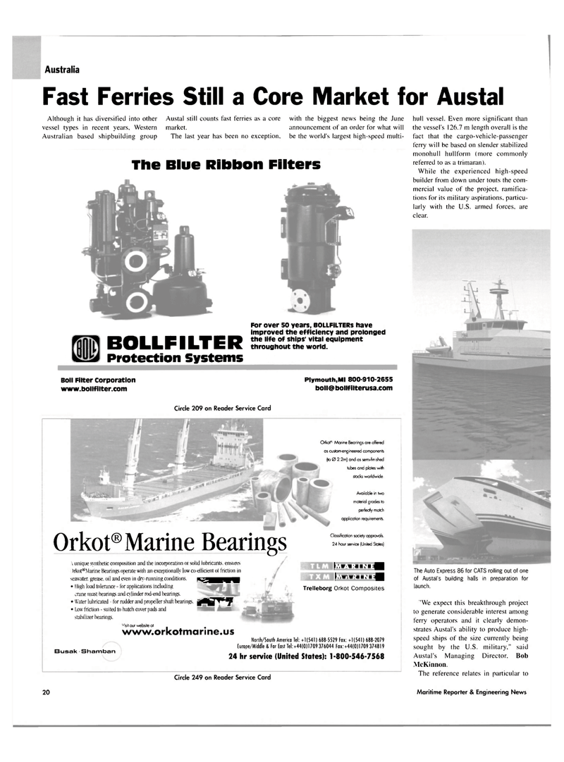 Maritime Reporter Magazine, page 20,  Jan 2004