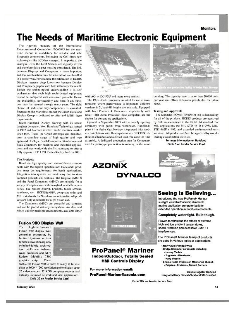 Maritime Reporter Magazine, page 56,  Feb 2004