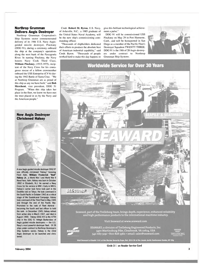 Maritime Reporter Magazine, page 6,  Feb 2004