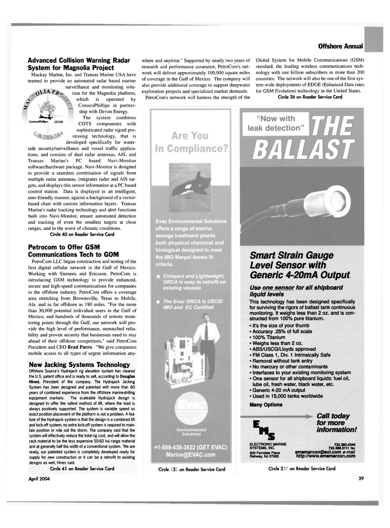 Maritime Reporter Magazine, page 31,  Apr 2004