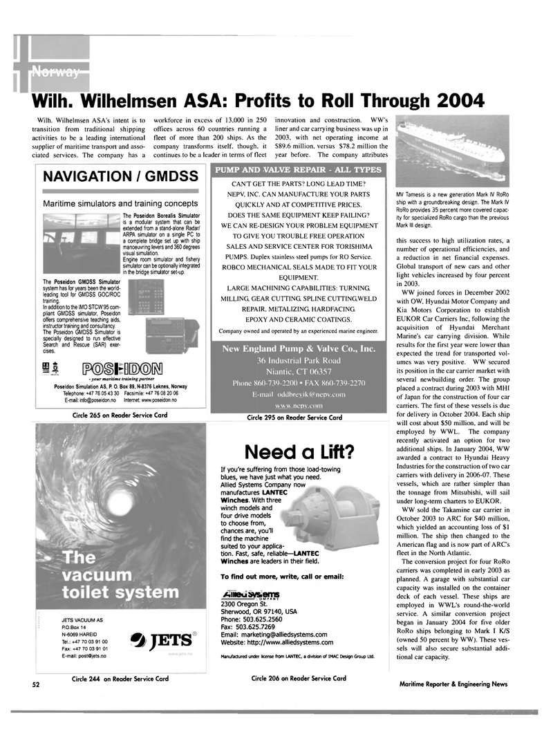 Maritime Reporter Magazine, page 56,  Apr 2004
