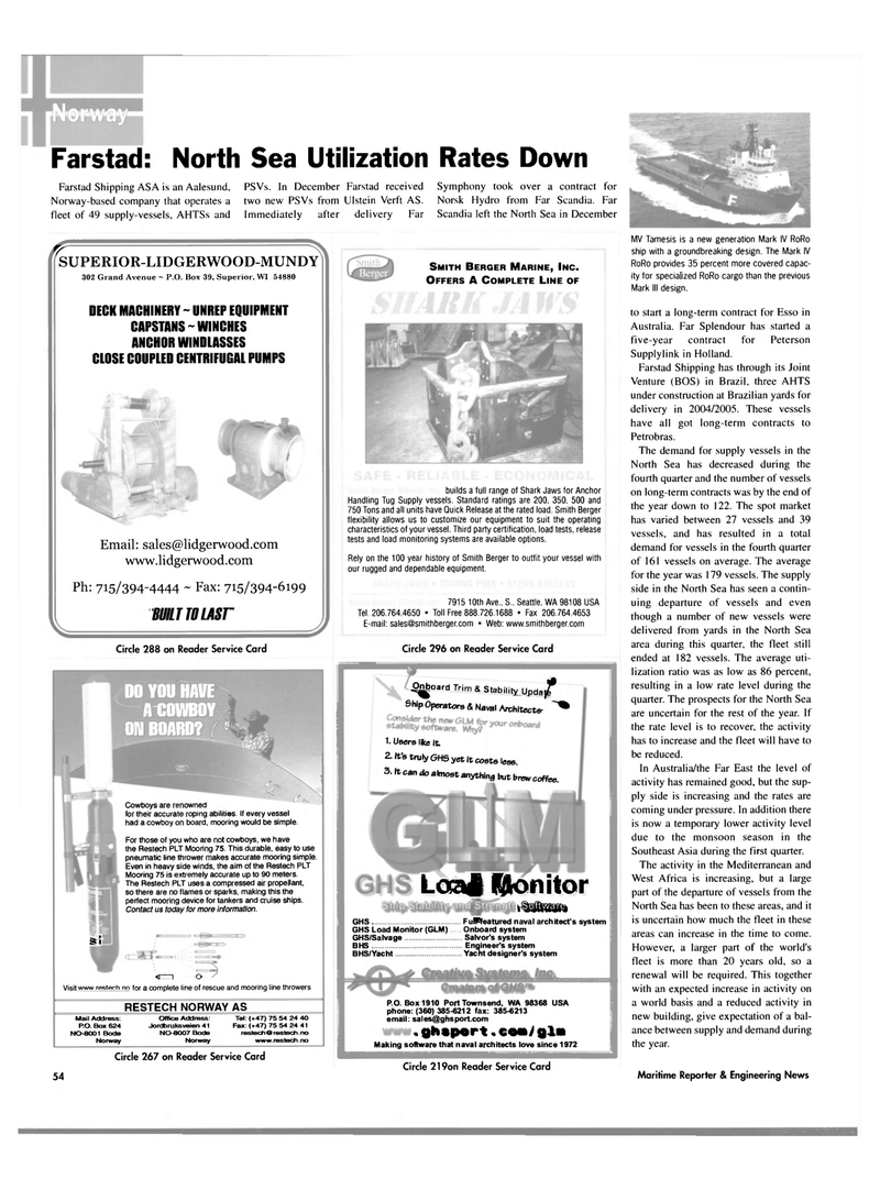 Maritime Reporter Magazine, page 58,  Apr 2004