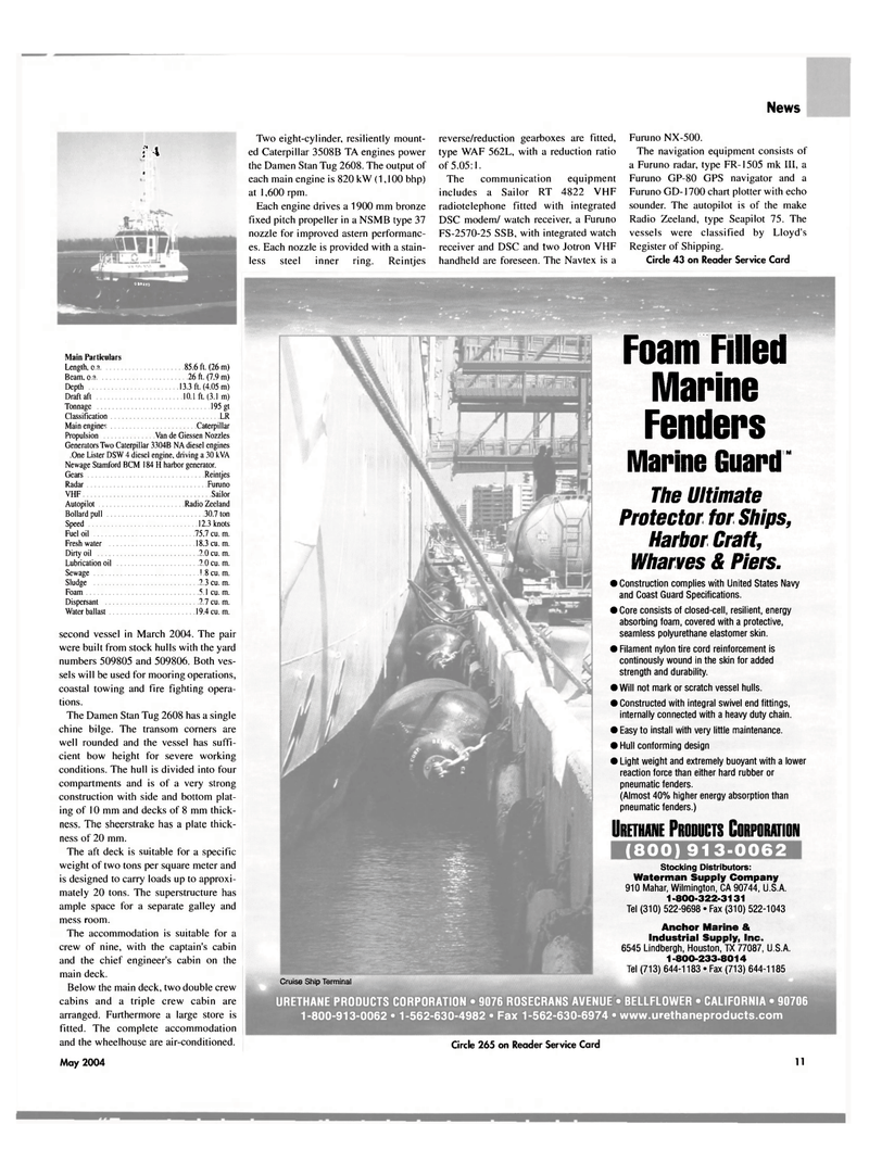 Maritime Reporter Magazine, page 11,  May 2004