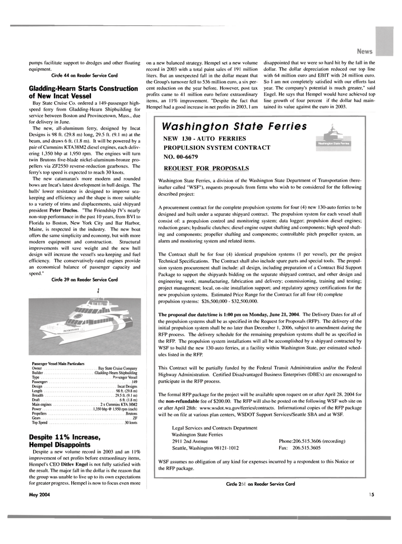 Maritime Reporter Magazine, page 17,  May 2004