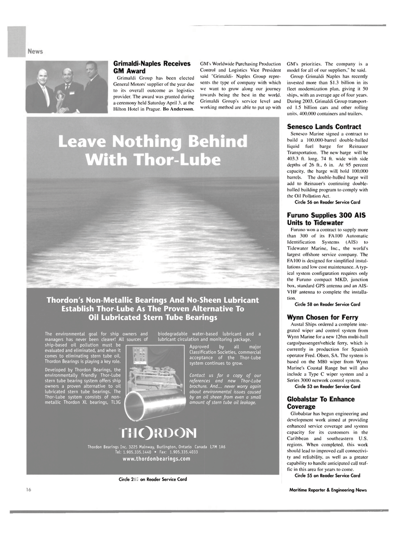 Maritime Reporter Magazine, page 18,  May 2004
