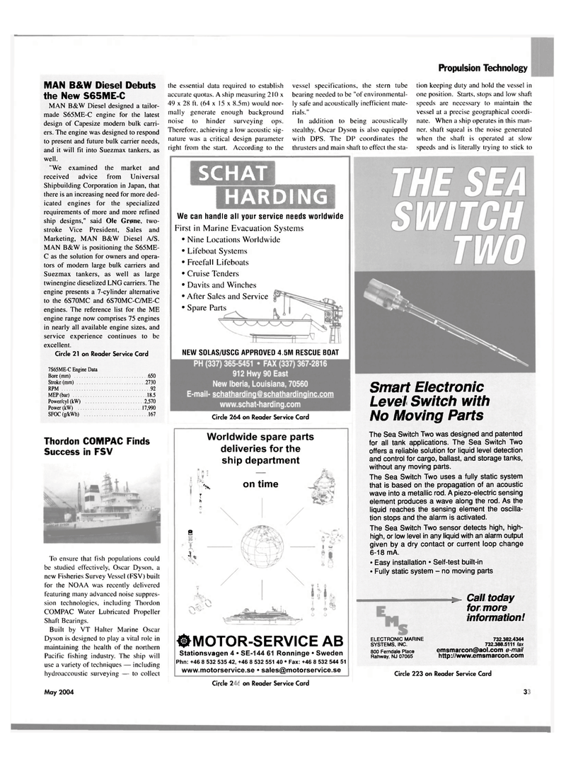 Maritime Reporter Magazine, page 37,  May 2004