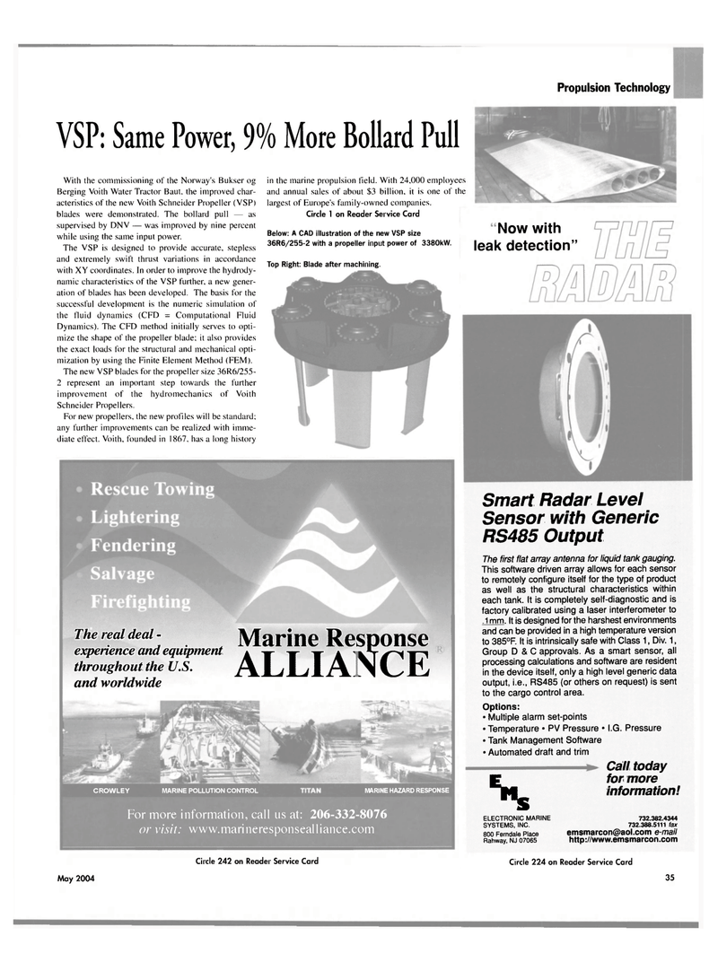 Maritime Reporter Magazine, page 39,  May 2004