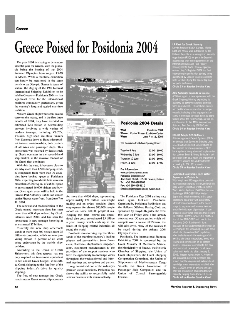 Maritime Reporter Magazine, page 46,  May 2004