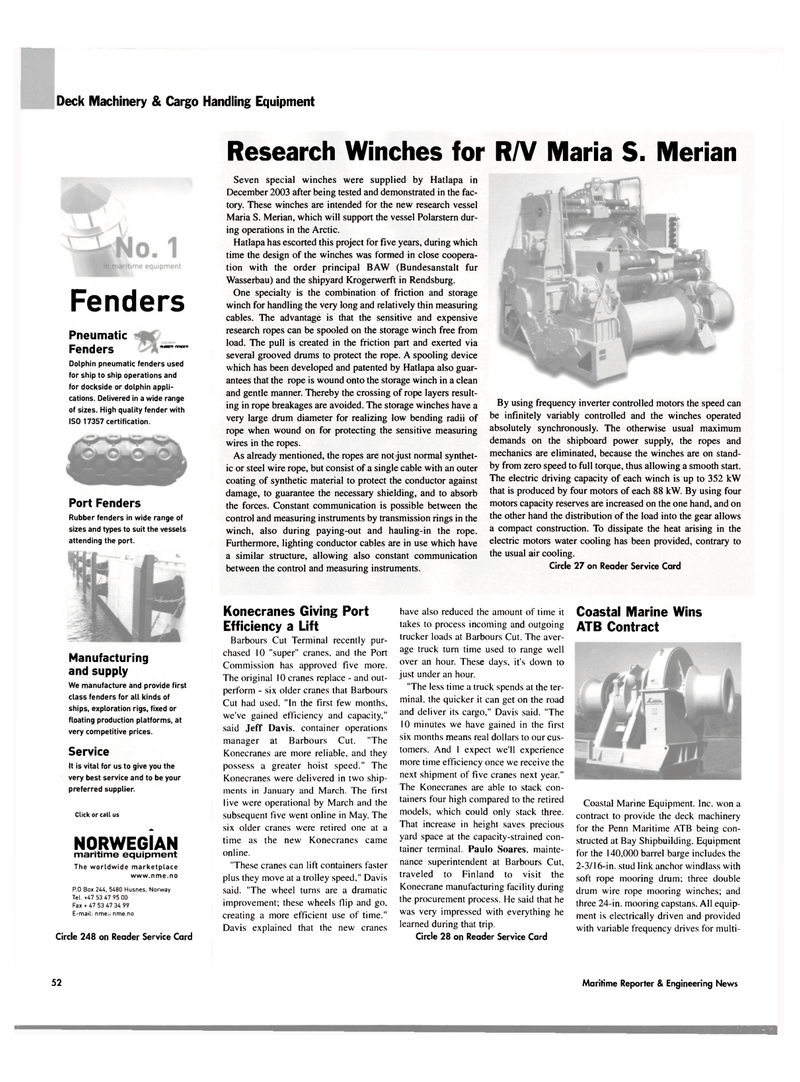 Maritime Reporter Magazine, page 56,  May 2004