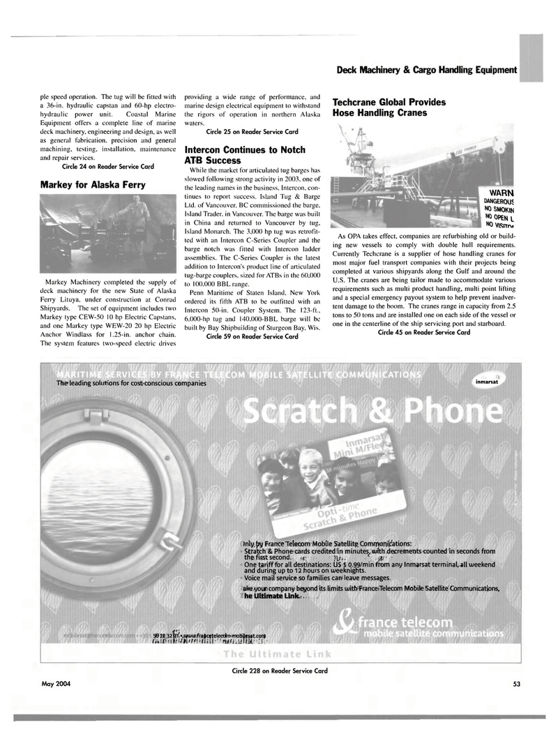 Maritime Reporter Magazine, page 57,  May 2004