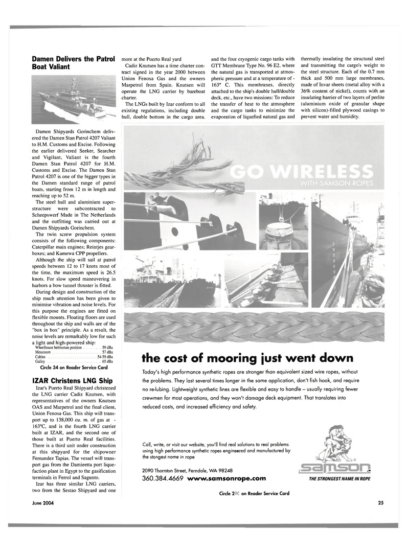 Maritime Reporter Magazine, page 25,  Jun 2004