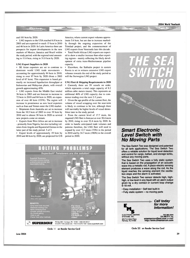 Maritime Reporter Magazine, page 39,  Jun 2004