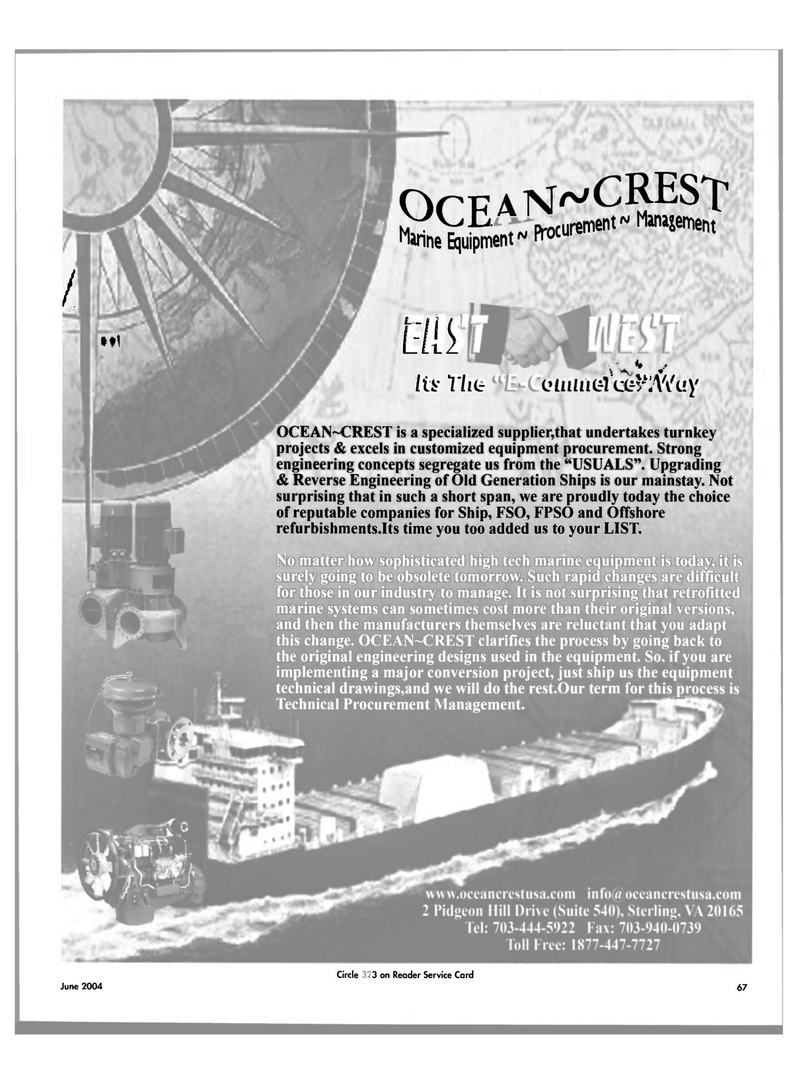 Maritime Reporter Magazine, page 67,  Jun 2004