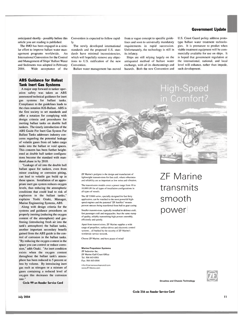 Maritime Reporter Magazine, page 11,  Jul 2004