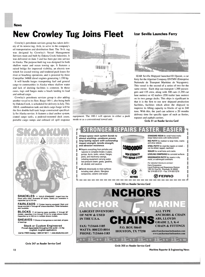 Maritime Reporter Magazine, page 12,  Jul 2004
