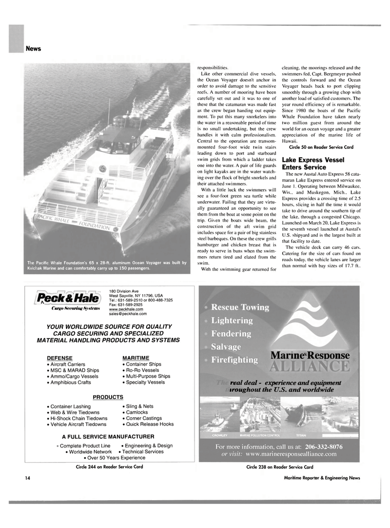 Maritime Reporter Magazine, page 14,  Jul 2004
