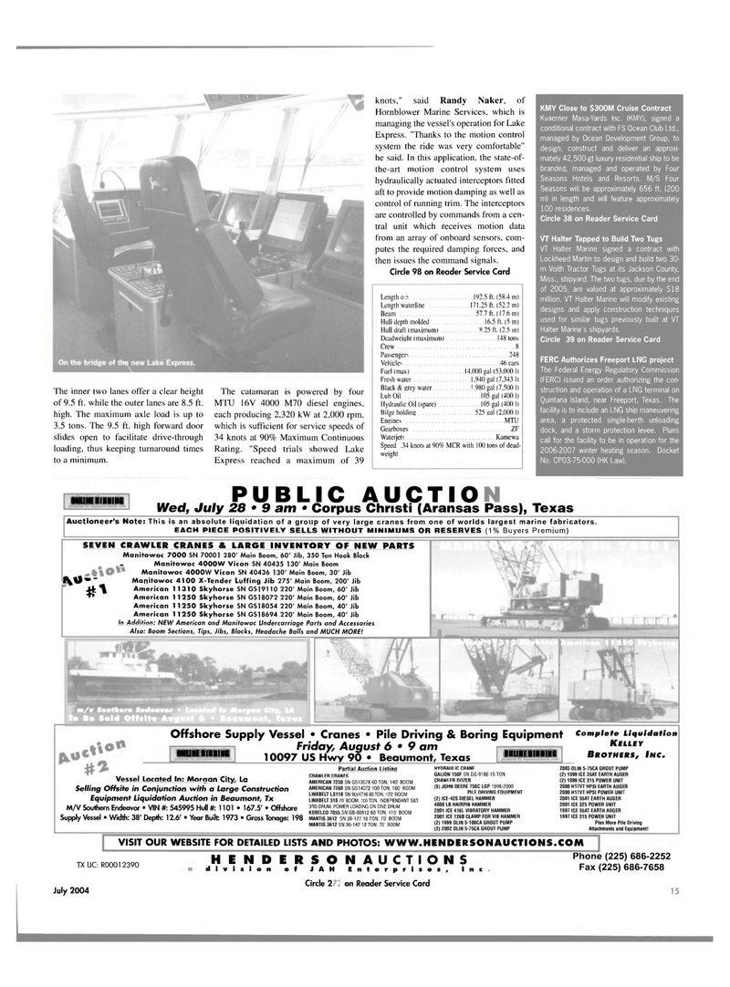 Maritime Reporter Magazine, page 15,  Jul 2004
