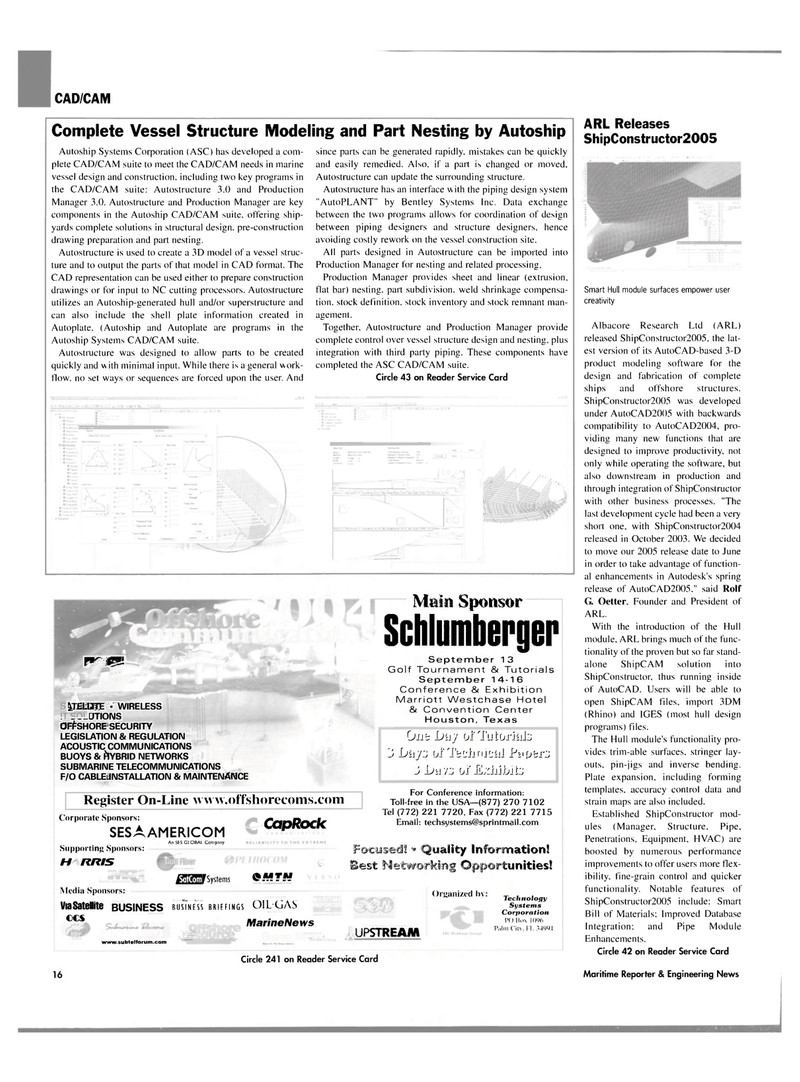 Maritime Reporter Magazine, page 16,  Jul 2004