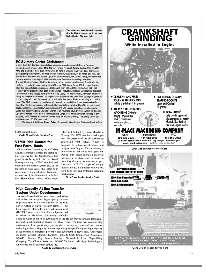 Maritime Reporter Magazine, page 21,  Jul 2004