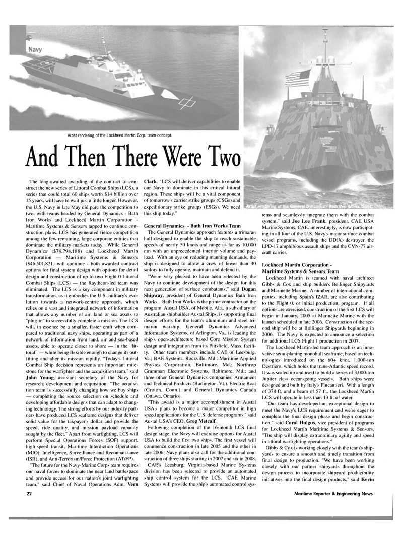 Maritime Reporter Magazine, page 22,  Jul 2004