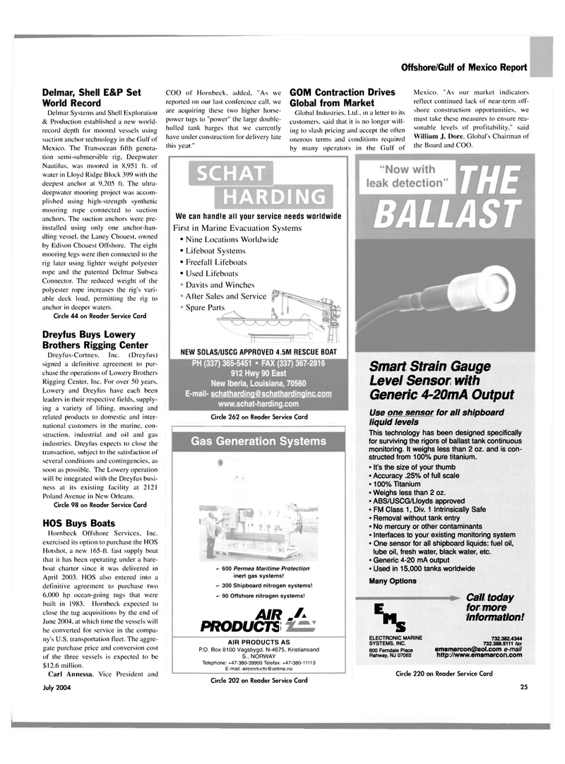 Maritime Reporter Magazine, page 25,  Jul 2004