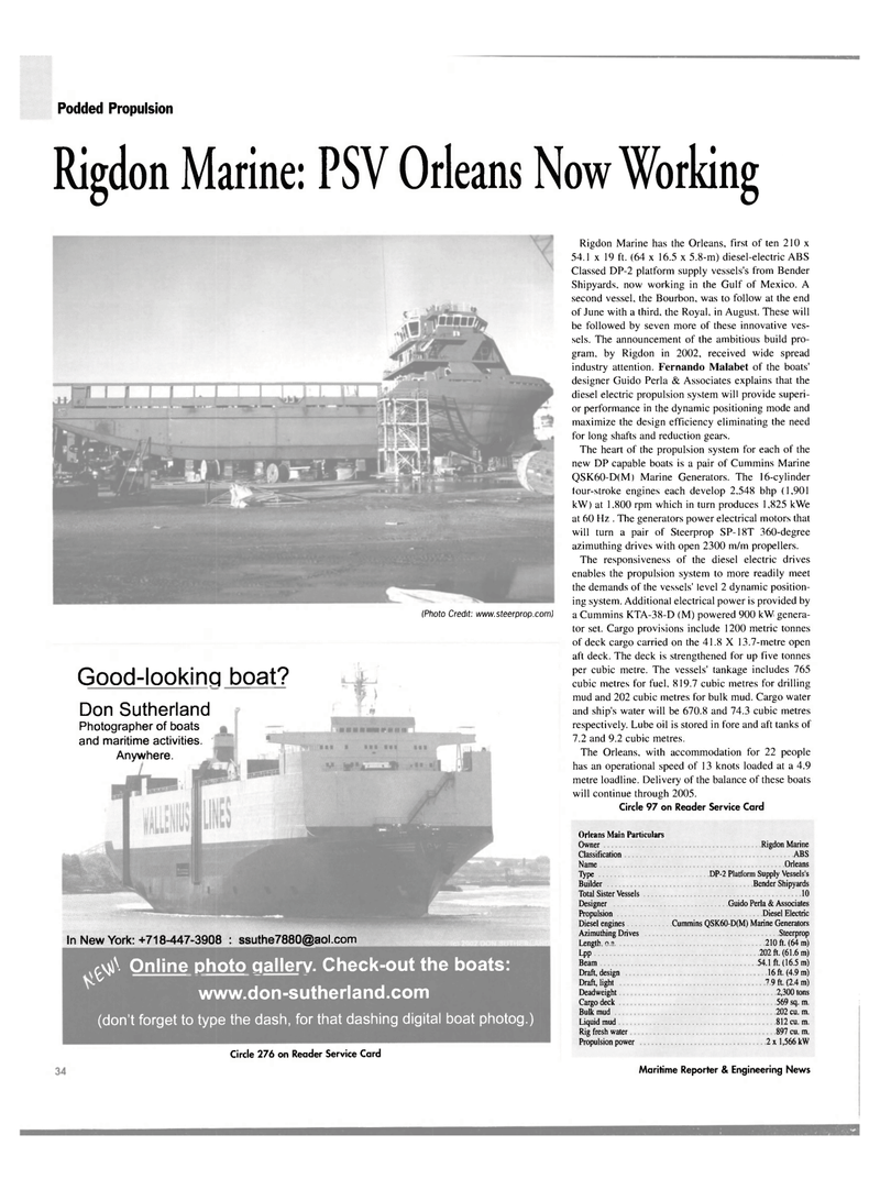 Maritime Reporter Magazine, page 34,  Jul 2004