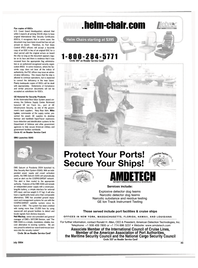 Maritime Reporter Magazine, page 45,  Jul 2004