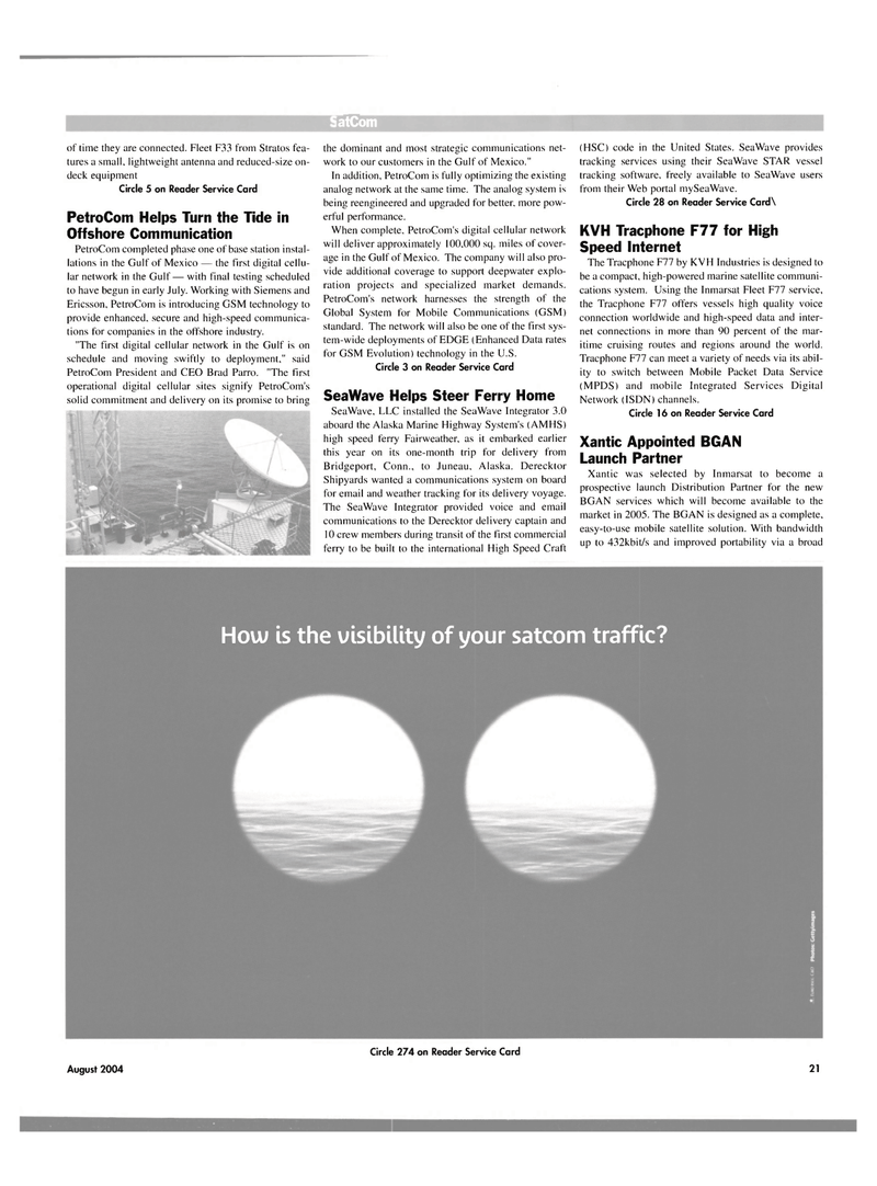 Maritime Reporter Magazine, page 21,  Aug 2004